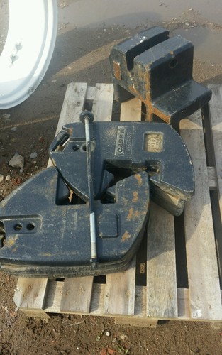 Case front waffer weights and center drawbar