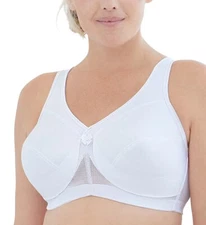 Glamorise WHITE Magic Lift Active Support Bra, US 50D, UK 50D