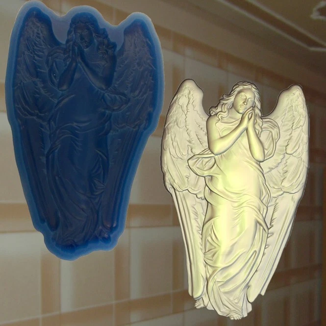 MARKENLOS Stucco Lepnina Negative Shape Bed Angel Plaster Relief Ceiling Ornament (378)