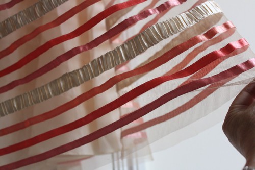 Monsoon evening party dress. Cream and pinks satin stripes. 14 worn once - Picture 4 of 6