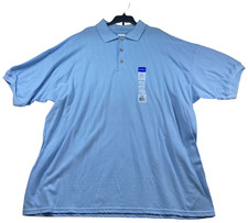 Gildan Polo Shirt Mens size XXL Light Blue Short Sleeve Pique Polo Cotton New