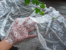 Sale Chantilly Evening Dancing Dress Lace Fabric Eyelash Costume Trim 3 Meters