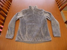 Eddie Bauer Blue High Pile Fleece Plush Pullover Jacket Women's Medium Pocket EU