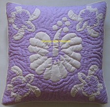 Hawaiian quilt handmade hand quilted/appliqu d cushions pillow covers lavender