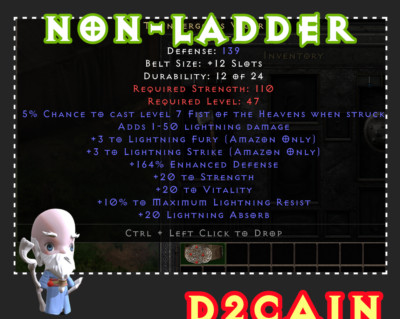 Diablo 2R SC Non-Ladder Thundergod Thundergod's Vigor PC/SWITCH/PS