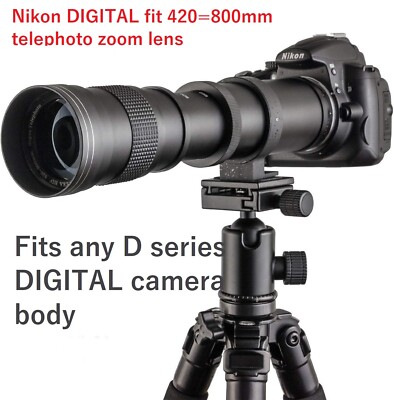 Nikon DIGITAL Fit 420 800mm Zoomobjektiv D3100 D3200 D3300 D3400 D3500 D5500 & mehr