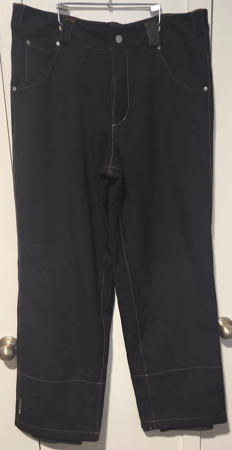 Salomon neri pantaloni da snowboard sci conchiglia morbida tasche taglia XL