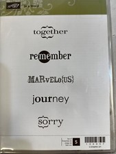Stampin' Up In A Word Rubber Stamp Set 120057- Complete Set of 5