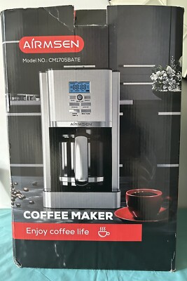 AIRMSEN Stainless Steel 12 Cup Drip Coffee Maker Self-Cleaning | eBay