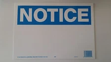 10"x14" NOTICE BLANK Safety Signs OSHA Fill in Your Message Workplace Notify NEW