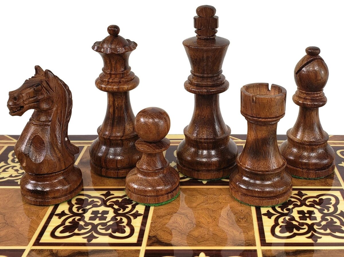 3 3/4 French Series Wood Chess Pieces - Acacia – Chess House