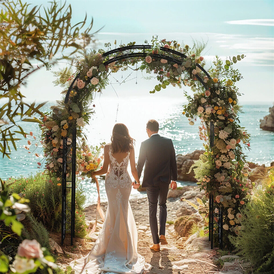 Heavy Duty Garden Arch Trellis for Climbing Plants Vine Wedding Archway Outdoor - image 3 of 4