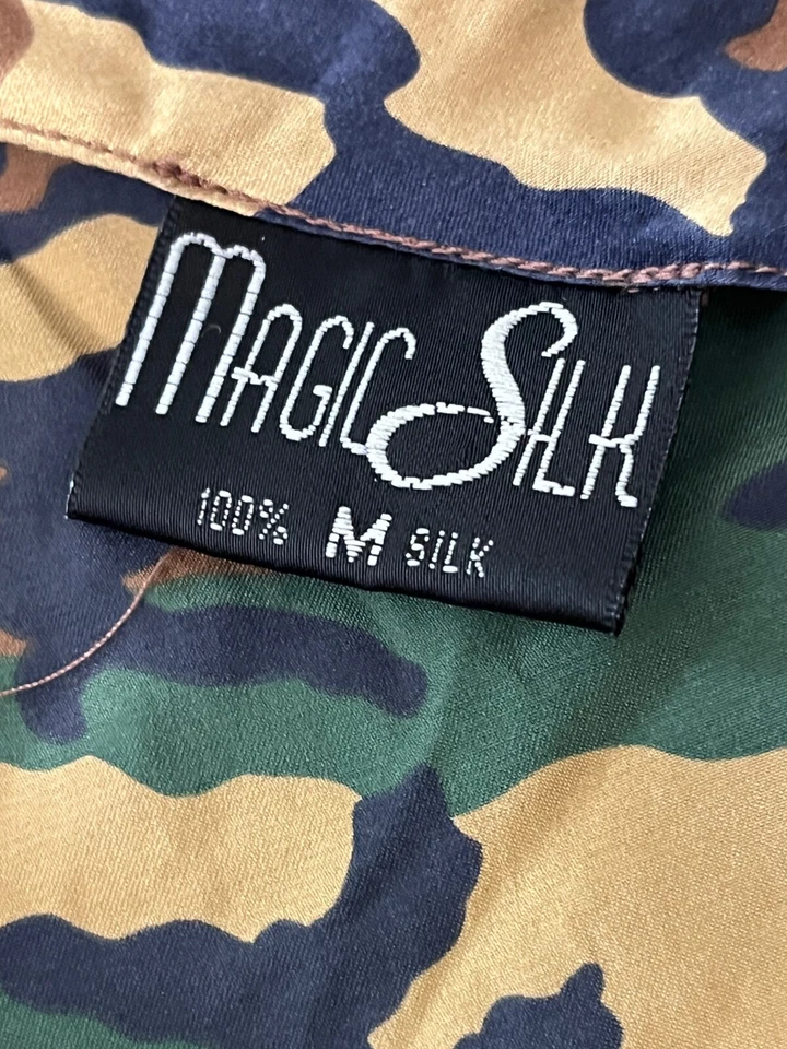Magic Silk Vintage 100% Silk Camo Chemise Hunter Military Wife Lingerie Med - Image 2 of 4