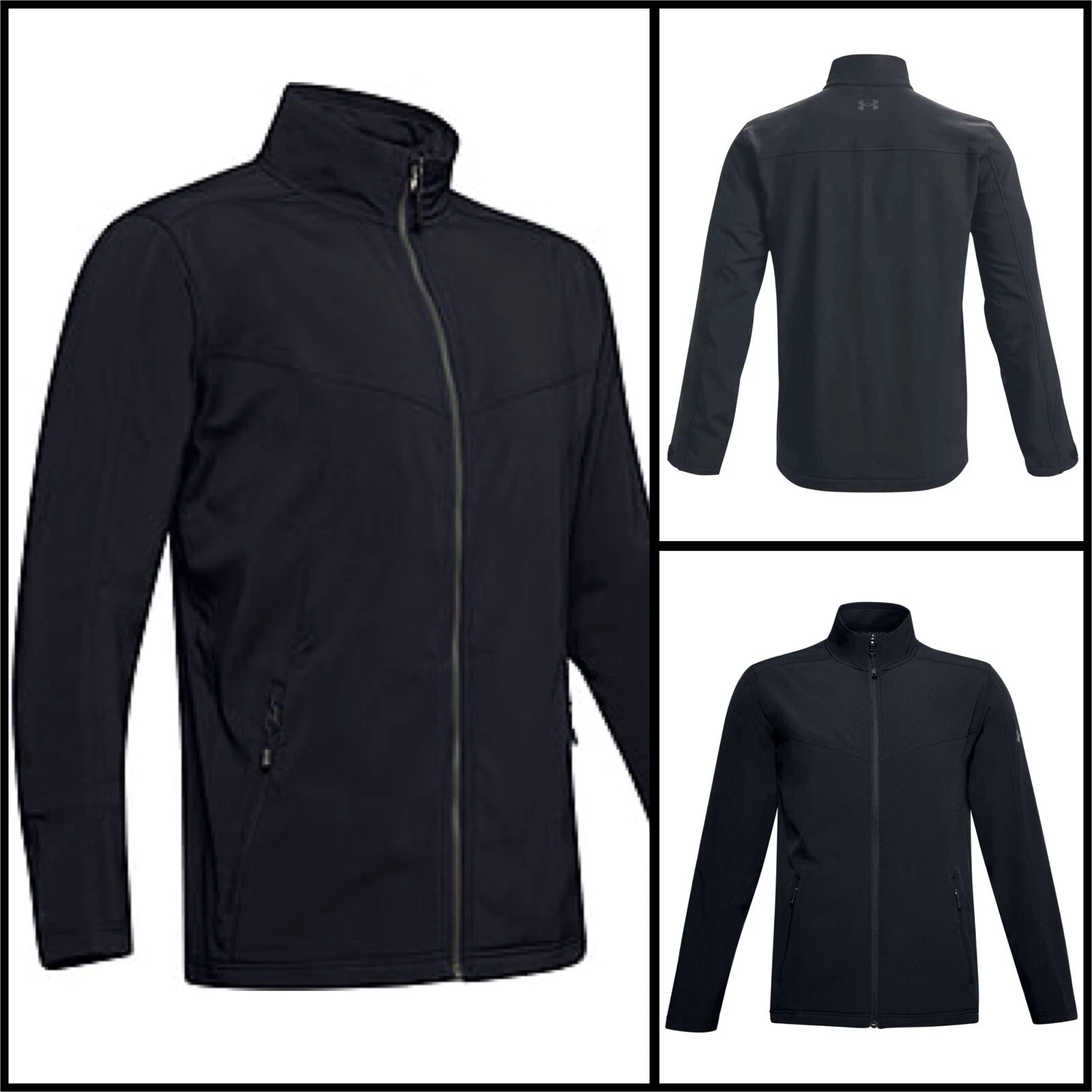 NEW Under Armour Tactical ColdGear STORM Full Zip Jacket BLACK SMALL MSP $100