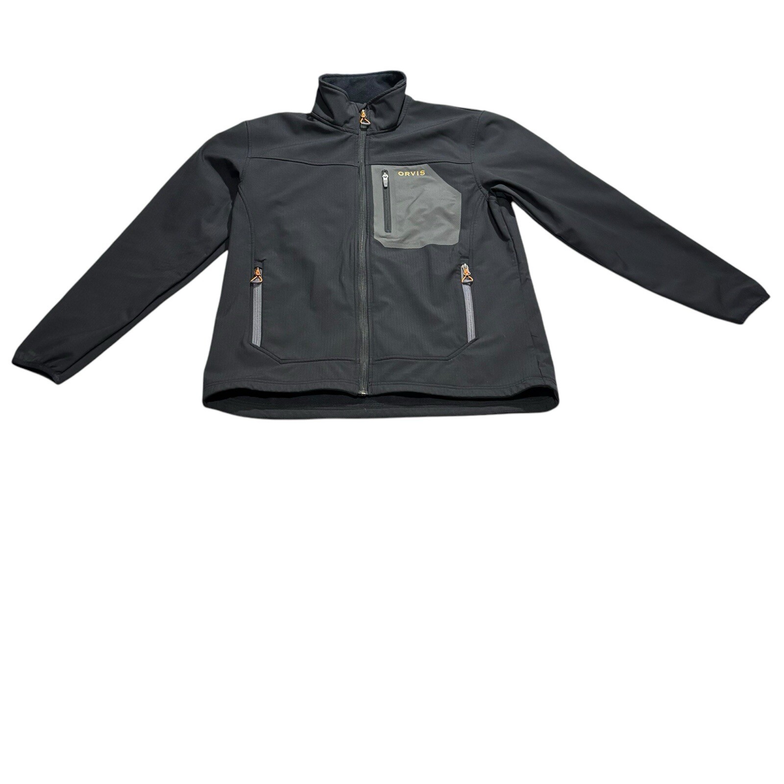 Orvis Tech Softshell Jacket Mens Medium Black Gray - image 2