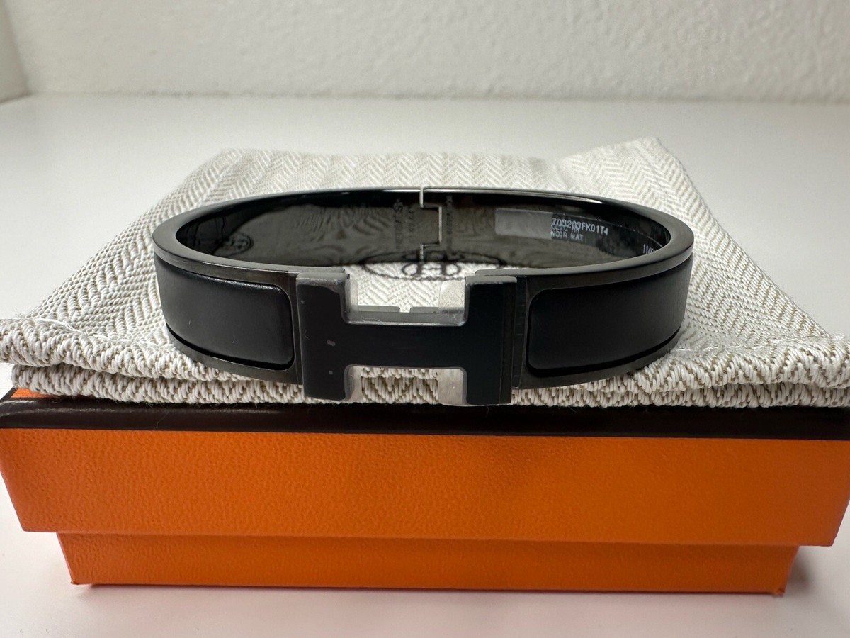 New Hermes Clic HH So Black bracelet Size T4 | eBay