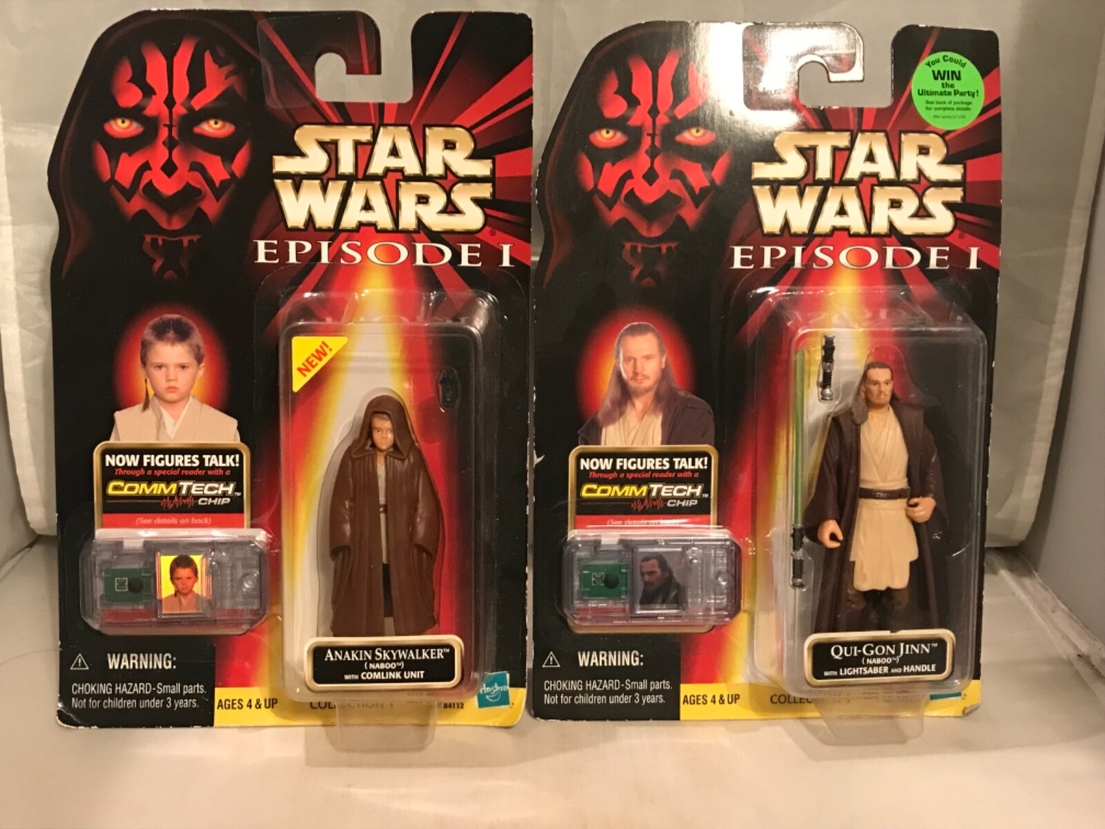 STAR WARS EPISODE 1  ANAKIN SKYWALKER & QUI-GON JINN   (COMMTECH) HASBRO BNIB
