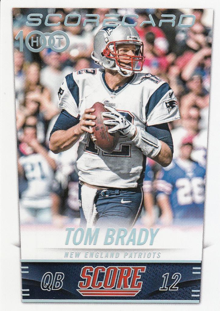 2014 Score Scorecard #235 Tom Brady H100 Patriots