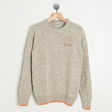 SUPERDRY JAPAN UK HEATHER PORRIDEGE CREW NECK JUMPER SWEATER M L XL