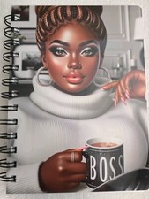 African American Woman BOSS Mug Turtleneck 5x7 Spiral Notebook