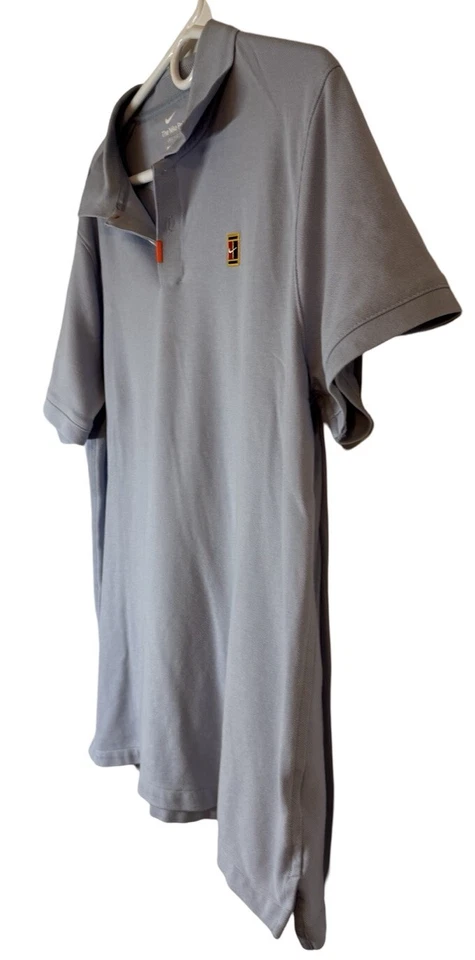 Nike Court Tennis Advantage Mens XL Slim Fit Polo Shirt Blue Whisper DA4379-412 - Image 2 of 4