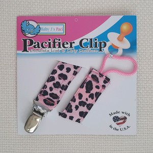 Pink Leopard Pacifier Clip Binky Leash Baby Shower Gift Ebay