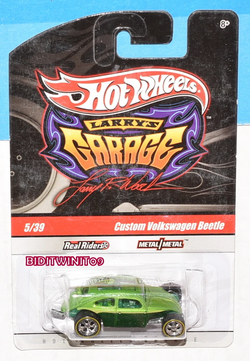 HOT WHEELS LARRY'S GARAGE CUSTOM VOLKSWAGEN BEETLE #5/39 GREEN W+