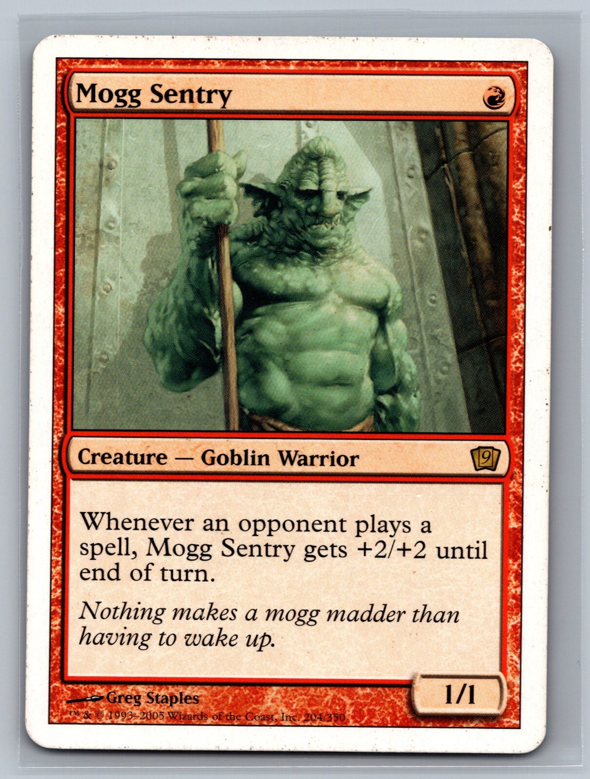Magic The Gathering 9th Edition Mogg Sentry #204/350 MTG TCG CCG Ninth
