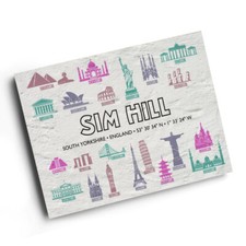 A4 PRINT - Sim Hill, South Yorkshire, England - World Landmarks