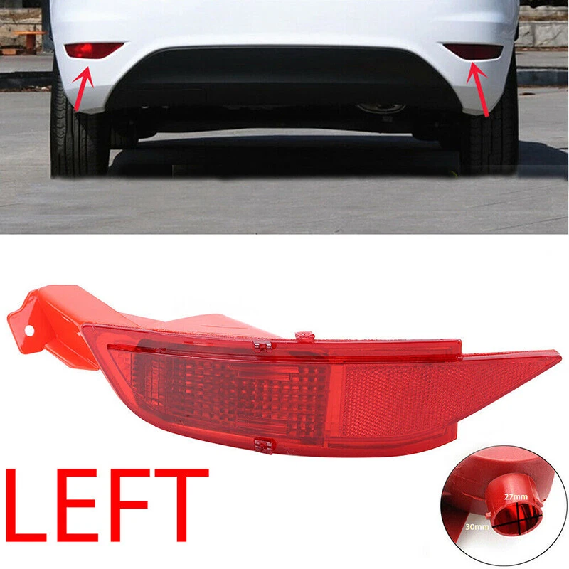 Left Side Rear Bumper Reflector Fog Light Red Lens For Ford Fiesta MK7 2008-2012 — 第 2/4 张图片