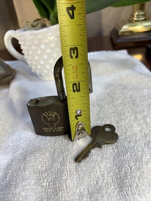 Vintage EAGLE Lock Company Terryville Conn. USA +Original Matching