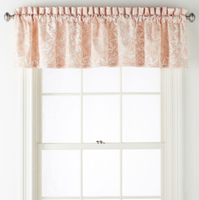Home Expressions Sophie Rod-Pocket Tailored Valance 84'' X 15'' New Msrp $50.00
