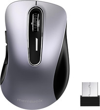 2.4G Wireless Mouse, 1400 DPI Mobile Optical Cordless Mouse with USB Receiver, P