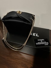 CHANEL Vintage Black Satin - Chinese Food Take Away Box Bag EXTREMELY RARE! BNIB