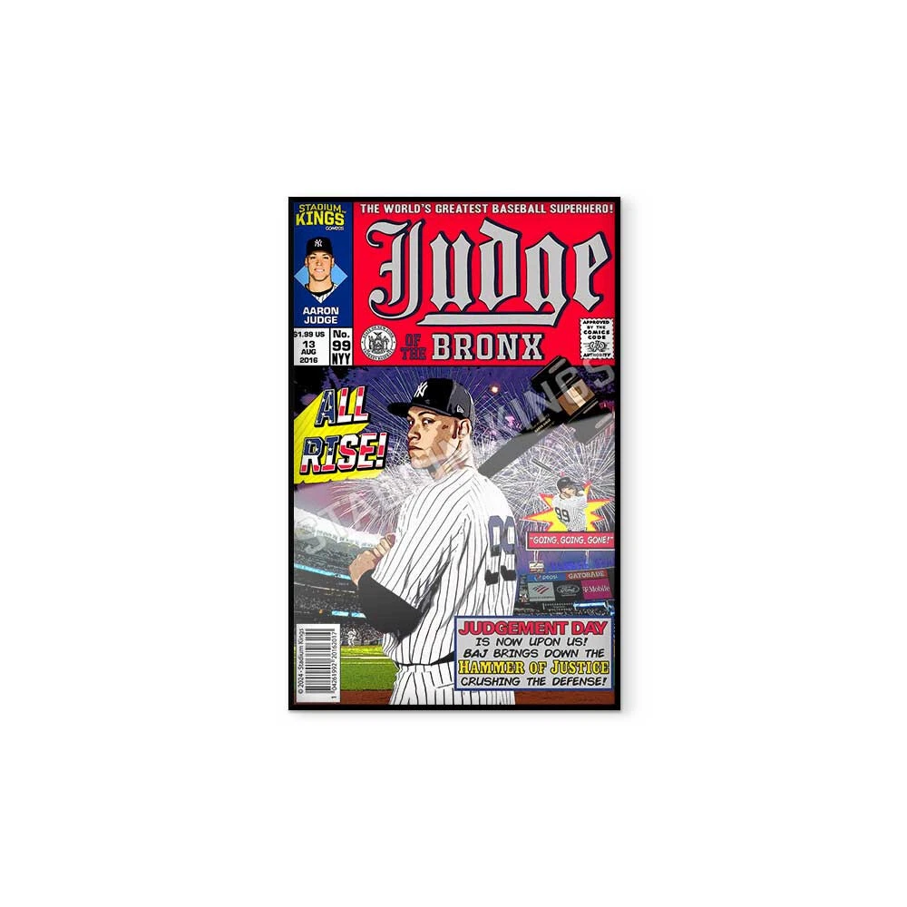 Aaron Judge "Judge of the Bronx" Baseball Comic Book Poster
