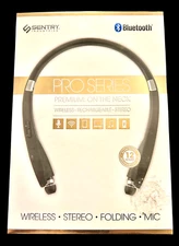 Sentry Pro Series BT950 Bluetooth Neckband Headphones, Wireless Stereo, NEW