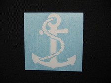Anchor Decal - WHITE - Car - Boat - Windows - Laptop