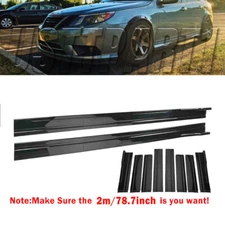 78.7" Side Skirt Extension Splitter Rocker Panel Lip For Saab 9-3 9-5 2000-2011
