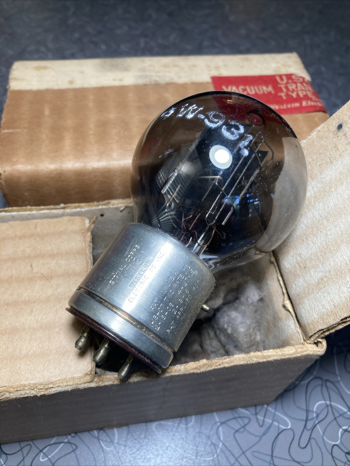 WESTERN ELECTRIC VT-2 Triode Vacuum Tube US NAVY RARE! Tennis Ball Tube