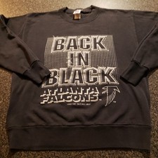 Vintage 1990 Atlanta Falcons Back In Black Logo 7 Crewneck Sweatshirt NFL Sm/Med