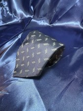 Brooks Brothers NeckTie Blue White All Over Knot Pattern Made in USA 100% Silk