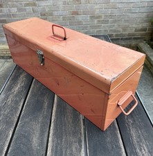 Metal Tool Box Tool Chest Storage Van Vault Box Lockable 30” Long Steel Site Box