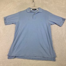 Polo Ralph Lauren Mens Blue Short Sleeve Pique Polo Shirt Size M Made in USA