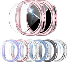 6 8 Pack for Samsung Galaxy Watch 8 40Mm Screen Protector Case, 6 Pack Hard PC P