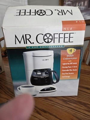 New Oldstock Mr Coffee 4 cup Coffee Maker NL4 White NIB