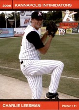 2008 Kannapolis Intimidators 2nd Half Multi-Ad #18 Charlie Leesman Cincinnati OH