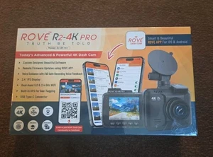 New & Sealed ROVE R2-4K PRO Dash Cam 2.4" IPS Display, Build-in GPS, Wifi, OTA