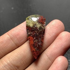 Multicolor Moss Agate Cabochon 33x15x5mm High Quality 17 ct