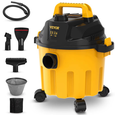 Wet Dry Vac 2.6 Gallon 2.5 Peak HP 3 in 1 Portable Shop Vacuum with Blowing Func