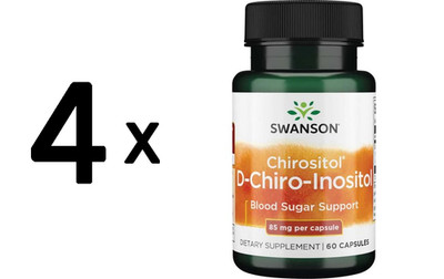 4 x Swanson D-Chiro-Inositol - 60 caps (499,72 EUR/kg)